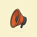 Cartoon megaphone icon. social media marketing concept.