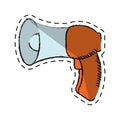 Cartoon megaphone loudspeaker sound marketing