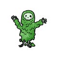 cartoon melting slime zombie