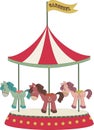 Cartoon merry-go-round
