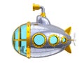 Cartoon metal submarine side