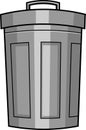 Cartoon Metal Trash Can For Garbage With Lid Royalty Free Stock Photo