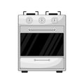 Cartoon metallic kitchen oven .