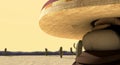 Cartoon Mexican In Mexican Standoff Desert