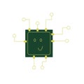 cartoon microchip icon Royalty Free Stock Photo