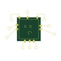 cartoon microchip icon Royalty Free Stock Photo