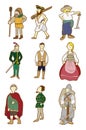 Cartoon Middle Ages People