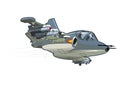 Vector Cartoon Attack Plane Su-25 Frogfoot (Rook)