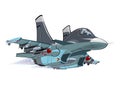 Cartoon Fighter - Bomber Su-34 Fullback Royalty Free Stock Photo