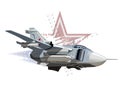 Cartoon Military Airplane Royalty Free Stock Photo