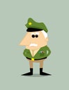 Cartoon military general Royalty Free Stock Photo