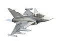 Cartoon Military Jet Fighter Plane Isolated Royalty Free Stock Photo