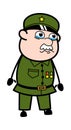 Cartoon Military Man Crying