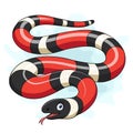 Cartoon milk snake on white background