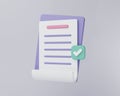 Cartoon minimal clipboard task management todo check list. working plan to success Royalty Free Stock Photo