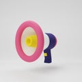 Cartoon minimal megaphone, loudspeaker advertising