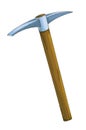 Cartoon mining tool - pick axe on white background - illustration