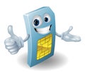 Cartoon mobile phone sim card man