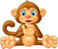 Cartoon monkey clapping hand Royalty Free Stock Photo