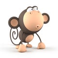 Cartoon monkey isolated on white background