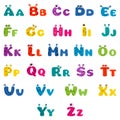 Cartoon monster alphabet Royalty Free Stock Photo