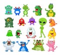 Cartoon monster collection set Royalty Free Stock Photo