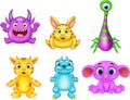 Cartoon monster collection set Royalty Free Stock Photo