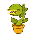 Cartoon monster plant