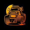 Cartoon Monster Truck. Available EPS-10 separated by groups and layers with transparency effects for one-click Royalty Free Stock Photo