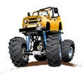 Cartoon Monster Truck one-click repaint Royalty Free Stock Photo