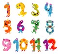 Cartoon monsters numbers