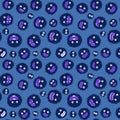 Cartoon monsters seamless fluffy aliens pattern for wrapping paper and fabrics and linens and kids clothes print