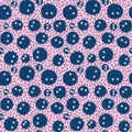 Cartoon monsters seamless fluffy aliens pattern for wrapping paper and fabrics and linens and kids clothes print