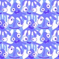 Cartoon monsters seamless octopus aliens pattern for wrapping paper and kids clothes print and fabrics