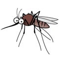 Cartoon mosquito. Vector illustration