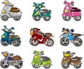 Cartoon motorcycle Royalty Free Stock Photo