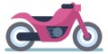 Cartoon motorcycle icon. Classic road bike. Side view Royalty Free Stock Photo