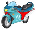 Cartoon motorcycle vector icon with isolated background Royalty Free Stock Photo