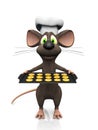 Cartoon mouse baker.