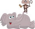 Cartoon Mouse and Elephant