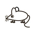 Cartoon mouse icon Royalty Free Stock Photo