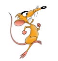 Cartoon Mouse running confidently vector