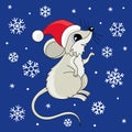 Cartoon mouse symbol of New year 2020