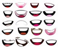 Cartoon Mouths collection Vector Set Royalty Free Stock Photo
