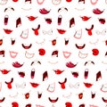 Cartoon mouths pattern Royalty Free Stock Photo