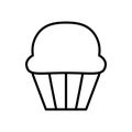 Cartoon Muffin Icon Isolated On White Background