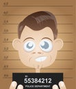 Cartoon mugshot