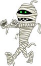 Cartoon mummy isolated on white background