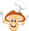 Cartoon mushroom chef