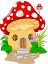 Cartoon mushroom house Royalty Free Stock Photo
